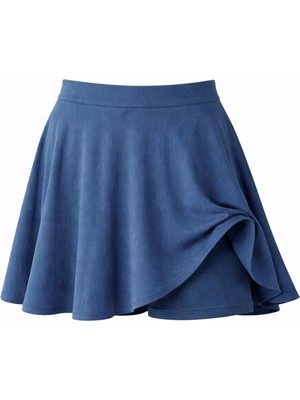 Retrobird Kloş Şort Etek Kadın Mavi