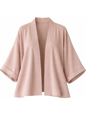 Retrobird Tasarım Boho Mini Kimono Kadın Krem