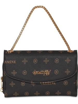 Armine El Çantası Baskılı 25YD7014 Siyah