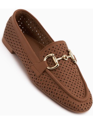 Limoya Rian Hakiki Deri Taba Tokalı Kadın Babet