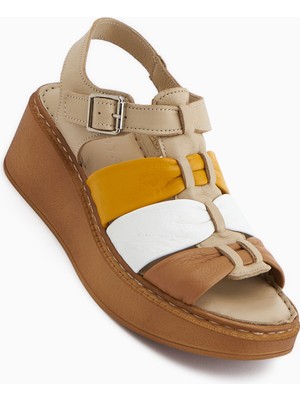 Limoya Larisa Hakiki Deri Vizon Kadın Sandalet