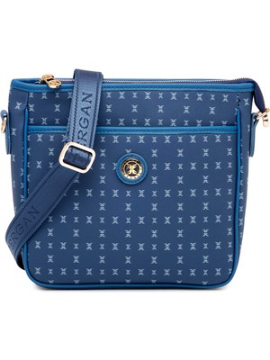 Tergan Lacivert Print Kadın Çapraz Askılı Çanta - S26Y1PR09128-V5J