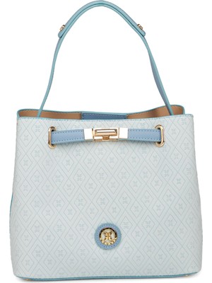 Tergan Mavi Print Kadın Omuz Çantası - S26Y1PR09192-V9F