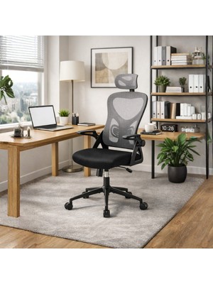 Adore Mobilya Action x Ergonomik File Sırtlı Yönetici ve Çalışma Koltuğu – Gri