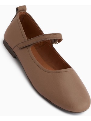 Limoya Sally Hakiki Deri Vizon Bantlı Kadın Babet