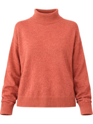 Retrobird Basic Triko Kazak Kadın Açık Kiremit