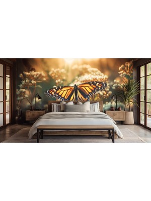 Zarif Kelebek Kanadı 3D Duvar Kağıdı