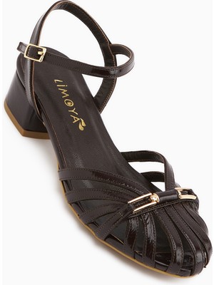 Limoya Serry Hakiki Deri Kahve Tokalı Kadın Sandalet