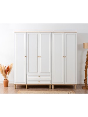 Vow Home Living Tindra 5 Kapaklı Gardırop %100 Mdf