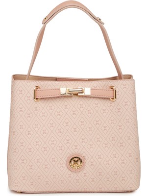 Tergan Pudra Print Kadın Omuz Çantası - S26Y1PR09192-S7R