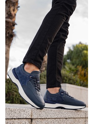 Panorama Hakiki Deri Süet Detaylı Erkek Sneaker