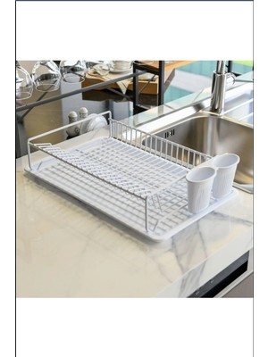 Feyza Design Paslanmaz Bulaşık Kurutmalık, Tezgah Üstü, Dayanıklı ve Şık Tasarım