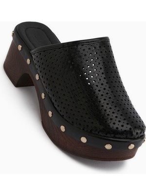 Limoya Dorita Siyah Platform Topuklu Kadın Terlik