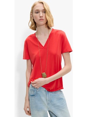 Parfois Kadın V Yakalı Basic T-Shirt