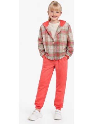 Rapapa Kız Çocuk Ekose Kapüşonlu 3’lü Takım –4140