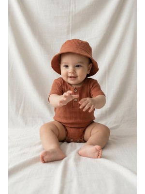 MiaBaby Müslin Badi Şapkalı Takım