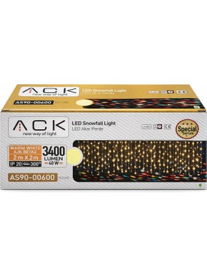 Ack 2X2MT 220V 3000K LED Akar Perde AS90-00600