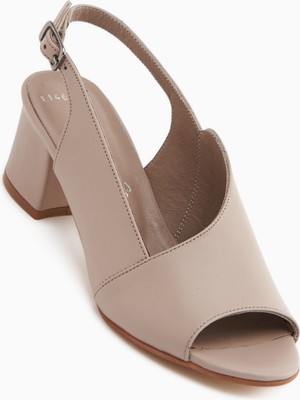 Limoya Jannica Hakiki Deri Vizon Topuklu Kadın Ayakkabı