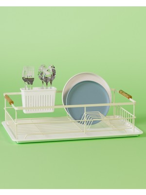 Feyza Design Tezgah Üstü Paslanmaz Bulaşıklık Sepeti ve Kurutmalık, Şık ve Pratik Kullanım