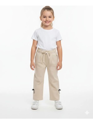 bebexy Paçada Fiyonk Detaylı Bej Kot Pantolon