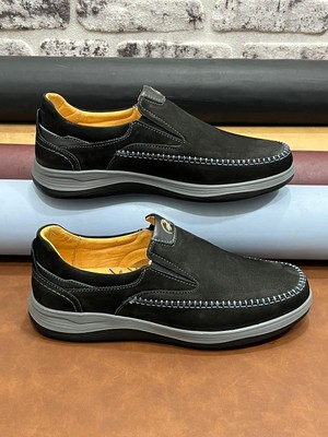 Umut Ayakkabı Hakiki Nubuk Deri Ortopedik Rahat Hafif Yumuşak Ekinci Erkek Ayakkabı