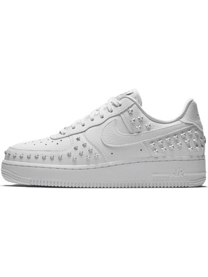 Nike Air Force 1 '07  Xx Low Af1 ''star Studdet''  Leather Womens Sneaker Yıldız Perçinli Hakiki Deri Kadın Günlük Spor Ayakkabı Beyaz