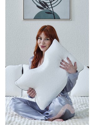 Bera Yatak Shoulder Yan Yatanlar Için Omuz Boşluklu Visco Yastık Horlama Yastığı Estetik Yastığı 60X40X14CM