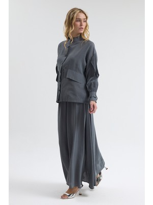 Vavinor Terra Etek Bluz Takım - Gri