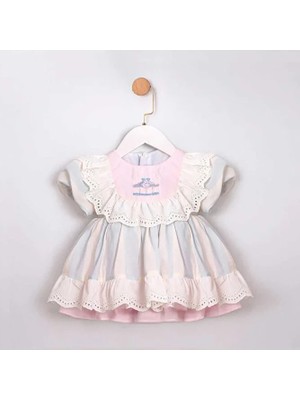 ministok Carousel Nakış Detaylı Kız Bebek Elbise