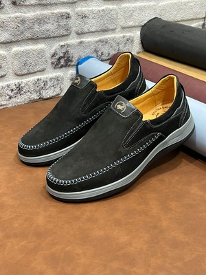 Deri Tarz Hakiki Nubuk Deri Ortopedik Rahat Hafif Yumuşak Ekinci Erkek Ayakkabı