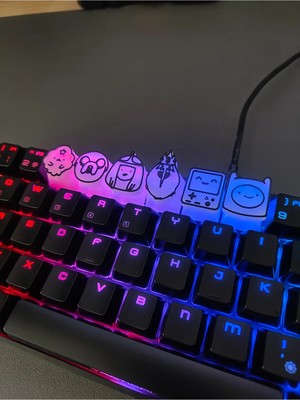 Adventure Time Mekanik Klavye Tuş Takımı - 6'lı Özel Tasarım Artisan Keycap Seti