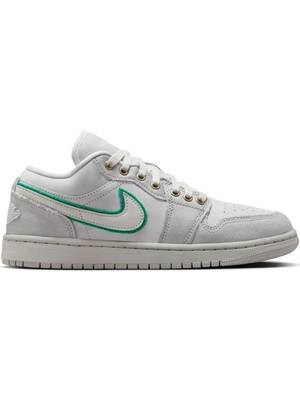 Nike Jordan 1 Low Special Edition Leather Mens Sneaker Hakiki Deri Erkek Günlük Spor Ayakkabı Gri Yeşil