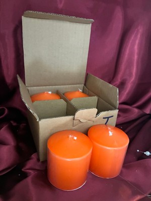 Turuncu Silindir 7*7 4lü Set (Kilise,dilek,ayin,ritüel,arınma,yoga,ev Dekorasyon,home,çakra)