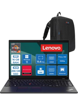 Lenovo Thinkpad L15 Gen 3 Amd Ryzen 5 Pro 5675U 16GB 256GB SSD Amd Radeon™ Gpu 15.6" Fhd (1920X1080) IPS WIN11PRO Taşınbilir Bilgisayar 21C7002HTXP01+ZETTAÇANTA