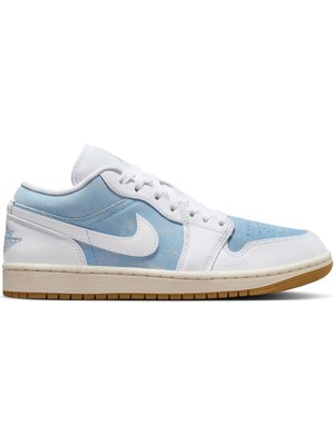 Nike Jordan 1 Low Special Edition Leather Mens Sneaker Hakiki Deri Erkek Günlük Spor Ayakkabı Mavi Beyaz