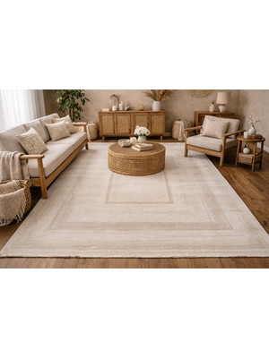 Hoom Rugs Marsilya HL410 Cream D.beige Modern Salon Halısı