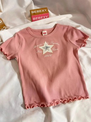 bebexy Yıldızlı Fitilli Pembe  Body