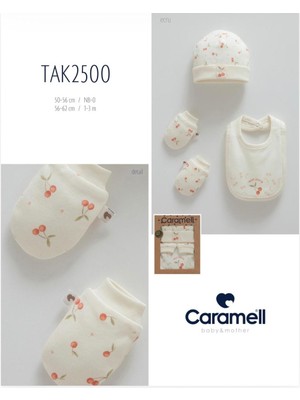 Caramell 4 Lü Takım(Sapka Eldıven Önlük)