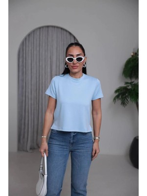 Cemo Kadın Bisiklet Yaka Basic T-Shirt