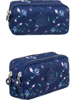 Özgürce Çift Bölmeli Krinkıl Kumaş Kalemlik, Şık ve Pratik Çalışma Arkadaşı