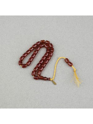 Lapisdo Omari Sıkma Kehribar Kapsül Kesim Oturtma Imameli Sistemli 7.5X9MM Tesbih