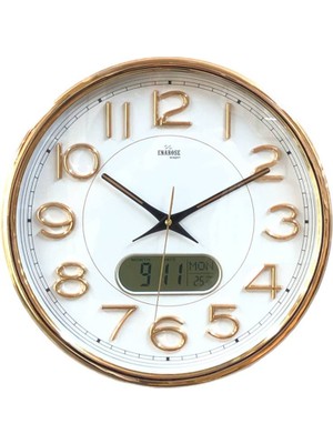 Enarose A55879 Sessiz Duvar Saati – 40 cm Rose