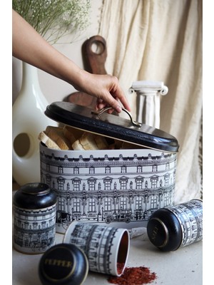 Feyza Design 4'lü Oval Ekmek Kutusu Seti, Şık ve Kullanışlı Saklama Çözümü