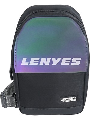 Lenyes LB712 Dazzling Serisi Çok Amaçlı Su Geçirmez Göğüs Çantası Siyah