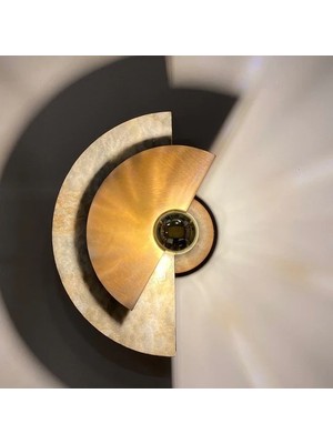 Ronisu Aydınlatma Disk Doğal Mermer Duvar Aplik RA-APLK-9599-52-09