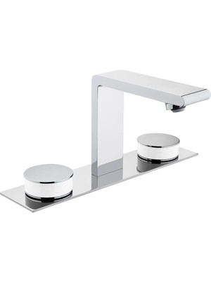 Vitra Memoria Ankastre  Lavabo Bataryası (3 Delikli Lavabolar Için) Krom-Beyaz A4231557