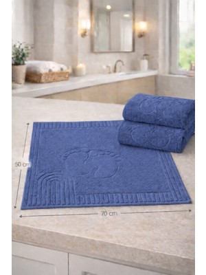 S&R 2'li Ayak Havlusu Paspas %100 Pamuk Renkli Elektro Desen