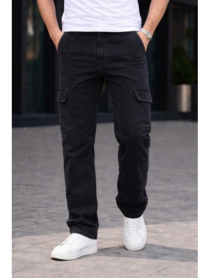 Comstar Erkek Trend Bol Paça Günlük Kargo Füme Baggy Pantolon