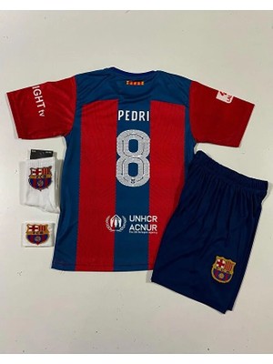 Portego F.c B.a.r.c.e.l.o.n.a 2023-24 Sezon Pedri Iç Saha Çocuk Forması 4'lü Set (Armalı)