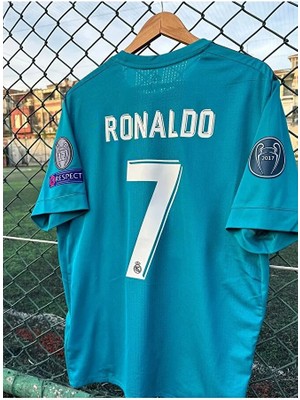Portego R. Madridd 2017/18 Sezonu Cristiano Ronaldo Röveşata Kısa Kol Nostalji Forması